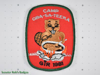 Click to enlarge 1981 Camp Oba-Sa-Teeka